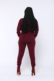 BATHED IN BURGUNDY JOGGER SET